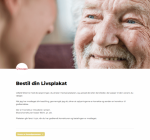 Sådan bestiller du en livsplakat - tally form