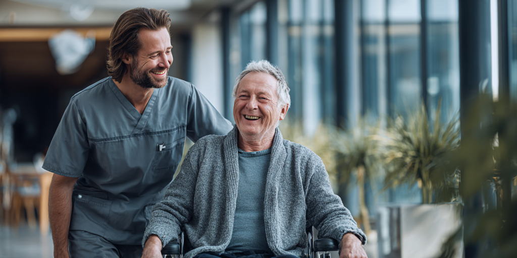 ældre på plejecenter